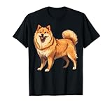 Semplice, bella illustrazione finlandese Spitz disegnata a mano è perfetta per mamme e papà di cani, allevatori di cani, proprietari di nuovi cuccioli o un bel regalo commemorativo per i proprietari di cuccioli che hanno attraversato quel ponte arcobaleno