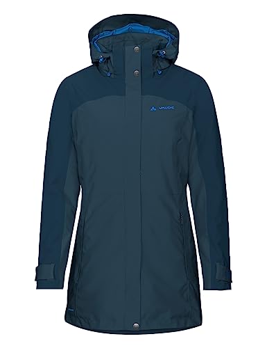 VAUDE Skomer II Winterparka Damen – Winterjacke Damen wasserdicht, winddicht & atmungsaktiv, wattierte Outdoorjacke Damen mit PrimaLoft Isolierung & Eco Finish – in Blau,...