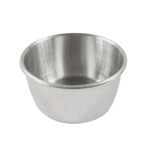 Angoily Copos de Molhos de Condimento de Aço Inoxidável: 6 Peças Mini Tigela de Imersão Ramekins Red