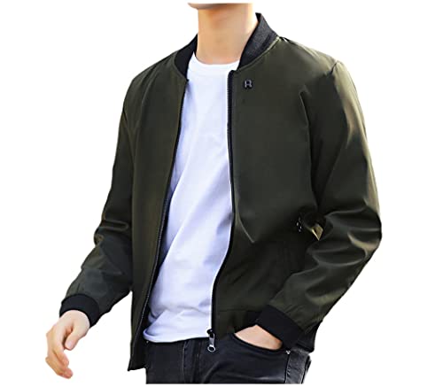 Spring Men's Bomber Zipper Jackets Male Hip Hop Pilot Coats Slim Fit Outwear Windbreaker3