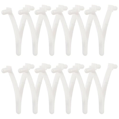HEMOTON Clips de Fijación en V para Accesorios de Piscina, 12 Unidades, Diseño Compacto y Portátil, Compatibles Postes y Redes Skimmer, Adecuado para Mantenimiento y Limpieza de