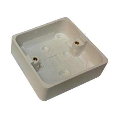 Surface Mount Pattress Back Box Single 1 Gang 25mm White - View #10