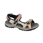 Urban Jacks Women’s Nubuck Leather Hiking Sandals, Outdoor Sport Trekking Sandals, Touch and Close Walking Shoes Sizes 4-8’s (Pink/Black, UK Footwear Size System, Adult, Women, Numeric, Medium, 6)