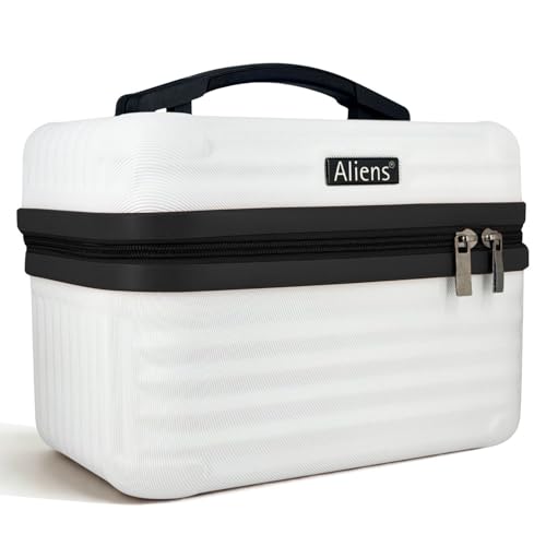 Image of Aliensware ABS Hard Shell Vanity Bag, Makeup Cosmetic Case Suitcase Organizer Box for Skincare, Jewellery, Clothes,Lipsticks,Nail Polishes, Perfume & Beauty Storage, Travel Luggage for Women-Aliens-2