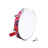 Dafli Musical Instrument - Handheld Tambourine, 10 Inch Fiber Dapli Percussion Instrument