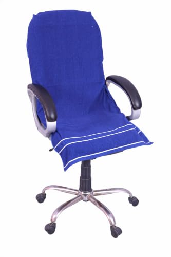 Image of ROMAN HOME Car & Office Chair Towel with 2 Tie Knots| Super Soft 400 GSM (1, Blue)