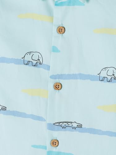 Image of Milou Girls 100% Cotton Stripes Allover Print Biowash Shorts | Soft & Breathable, Safe Dyes, Label-Free Comfort