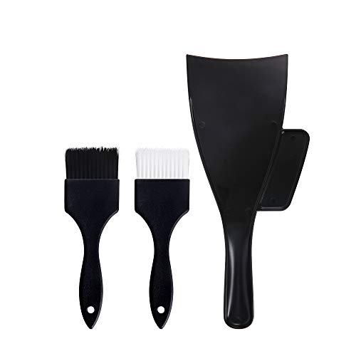 Hair Dyeing Kit, Hair Color Tool Kit, 3pcs Hair Dye Brush and Dyeing Paddle, Suitable for Salon Use & Home DIY Dyeing -Black