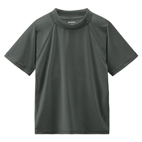 Image of Boy's UPF 50 Rash Guard Swim Shirts Short Sleeve Sun Protection SPF Fishing Surfing Water Beach Shirts Quick Dry