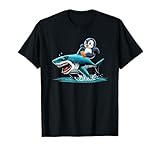 Penguin Riding Shark Costume Sea Animal Lover Kids Toddler T-Shirt