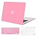 MOSISO Plastic Hard Case & Keyboard Cover & Screen Protector Only Compatible MacBook Air 13 Inch (Models: A1369 & A1466, Older Version Release 2010-2017), Pink