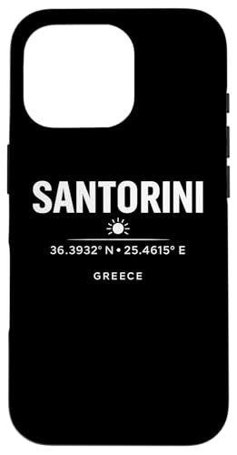 Santorini Greece Coordinates Mediterranean Travel Design �X�}�z�P�[�X iPhone 16 Pro �p