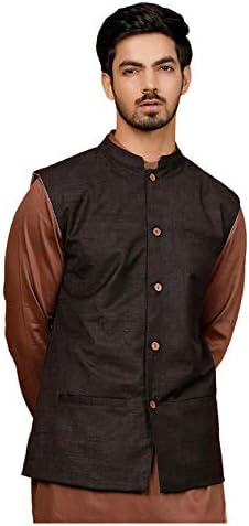 Elina fashion Men's Cotton Indian Nehru Jacket || Designer Bandhgala Jodhpuri Sleeve Less Waistcoat ONLY