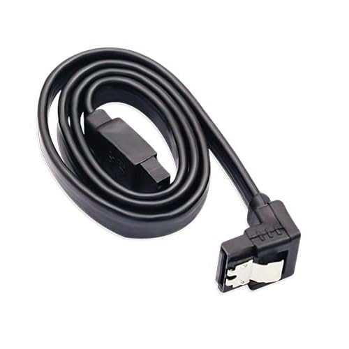 TAAPSEE SATA Data Cable, 90 Degree Right Angle SATA III 6.0 Gbps Cable Black with Locking Latch 16 Inches SATA Cable Pack for HDD, SSD, CD and DVD Drives (10 PACK) (B0C7V9TS28) Amazon Price History, Amazon Price Tracker