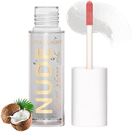 TOSOUATOP Moisturizing Fruits Lip Oil for Dry Lip, Improve Lip Color, Ultra-Long Lasting, Refine Lip Wrinkles, Fruit Aroma, Hydrating and Nourishing Lip Glow Oil, Coconut