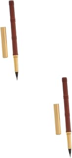 Operitacx 2pcs Portable Refillable Brush Pen for Calligraphy Writing and Painting Soft Tip Fountain Pen for Beginners Lightweight and Easy to Carry for Art and Journaling