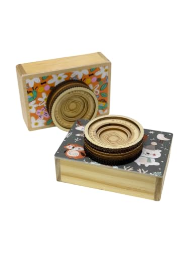 Image of AUGEN Exclusive Music Box Musical 360 rotatable Carousel Children's Wooden Men and Women Birthday Creative Christmas Valentine's Day Gift Home Decoration (Camera E)