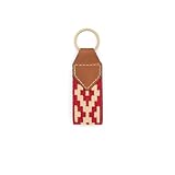 GauchoLife Leather and Woven Key Fob or Key Chain (Red)
