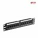 TRENDnet 12-Port Cat6 Unshielded Patch Panel, TC-P12C6, 10 Inch Wide, 12 x Gigabit RJ-45 Ethernet Ports, Metal Housing, 250MHz Connection, Color-Coded Labeling for T568A & T568B Wiring, Port Labels