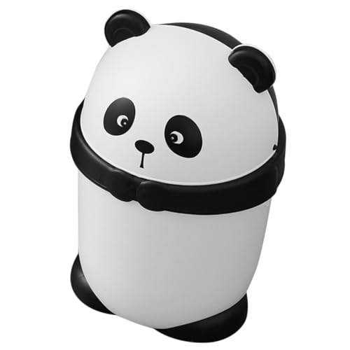 Caneca de basura estilo panda con tapa diseño cartoon pequeña