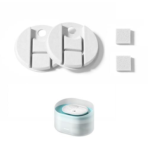 Image of PETLIBRO Replacement Filters for Capsule Dog Fountain PLWF008, 1 Month Set of Filters for Dog Water Dispensers, 2 Count Pack, White