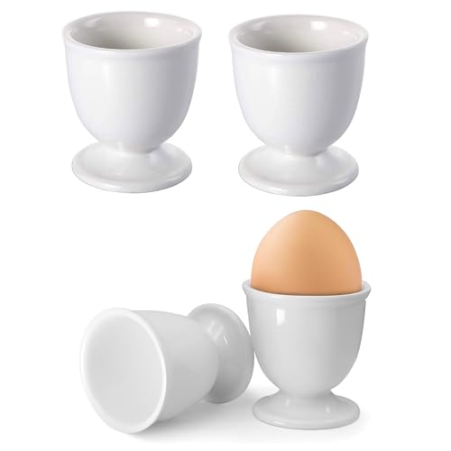 YANGYIXIN Ceramic Egg Holder - 4 Piece Egg Cups Set