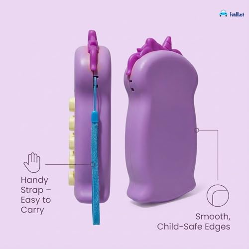 Image of FunBlast Cartoon Musical Mobile Phone for Kids, Mobile with Light & Sound Toys for Babies | Educational Toys for Kids 3+ Years /Boys /Girls-1 Unit (Uni-Purple)