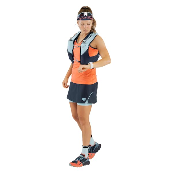 Image of Dynafit Women's Ultra 100 Cushioned Trail Running Shoe - Hot Coral /Blueberry - 7