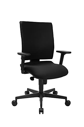 Topstar Drehstuhl Syncro CLEAN mit antibakteriellem Stoffbezug schwarz inkl. höhenverstellbare Armlehnen