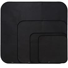 Joyeee BBQ Mat for Under BBQ Smoker, Medium Silicone Coated Hearth Mat Heat Resistant Rectangle Outdoor Grill Deck Mat for Indoor or Outdoor Fire Pit, Reusable and Easy to Clean, 17.7"x14.6" #18