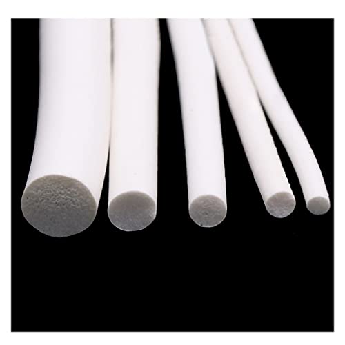5m Silicone Rubber Sponge Strip, 1.5mm 2 2.5 3 3.5 4 5mm White Sealing Strips, Closed-cell Circular Foam Support Rod Seal(2mm 5M)