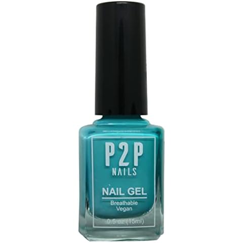 P2P Nails Vegan Nail Gel Polish - Natural Shine Scratch Free Gel Polish - Quick Dry Nail Polish - Smooth Texture Nail Gel in Vibrant Colors (Turkish Waters) Cover