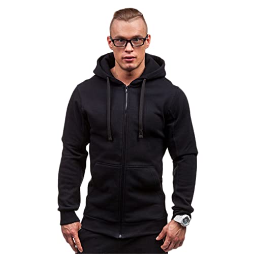 lonwick Men Fashion Zip Up Sweater Man's Hoodie Jacket Hooded Sweatshirts Pullover Shirts with Pockets