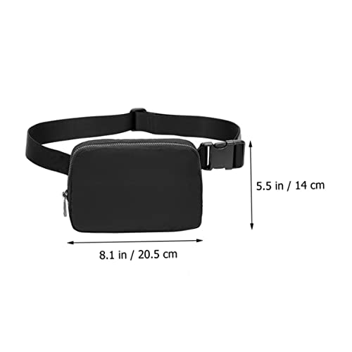 Riñonera impermeable negra de nailon con correa ajustable para running 6