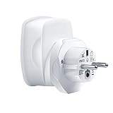 Reiseadapter Universal Stromadapter Stecker Internationale Steckdosenadapter Reisestecker mit 3 USB- Port und 1 Typ C-Anschluss für Europa UK US Schweiz White
