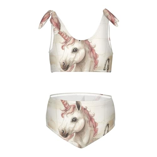 Unicorn in Tub Paint Girls Bikini Sets 2 Piece Swimsuits Bathing Suit Swimwear