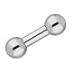 Piercing Treuheld Stab aus Silber und Chirurgenstahl Barbell