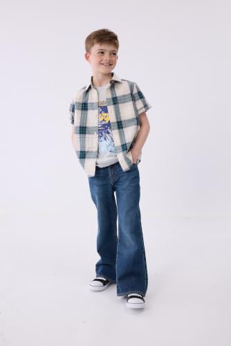 Image of The Children's Place Boys' Short Sleeve Poplin Button Down Shirt