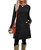 Long Sleeve Dress for Women Sweater Dresses Tunic Knee Length Fall Dress Plus Size Fall Fashion Deals Winter Dresses 2025 Black 2XL #1