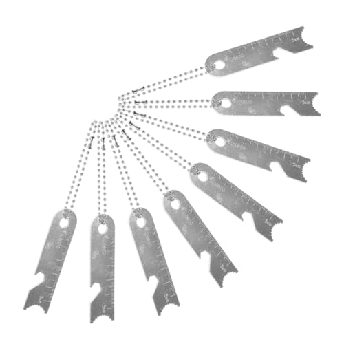 COOLHIYA Essential Camping Tool 8pcs Flint Scraper Ruler Compact Emergency Survival Scrapper for Outdoor Use