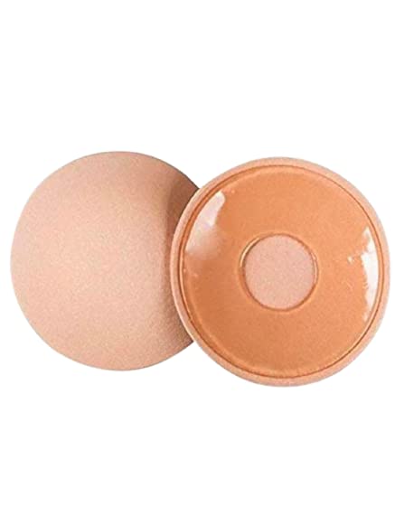 Round Shape Adhesive Lift Bra for Women Reusable Stickon Bra Self-Adhesive Silicone Bra Invisible Backless Deep V Plunge Sticky Bra Pack of 1 Free Size Skin Colour-picture-19