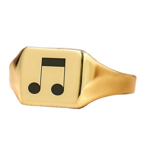 Bague carrée musique en argent et or, le bijou cadeau idéal