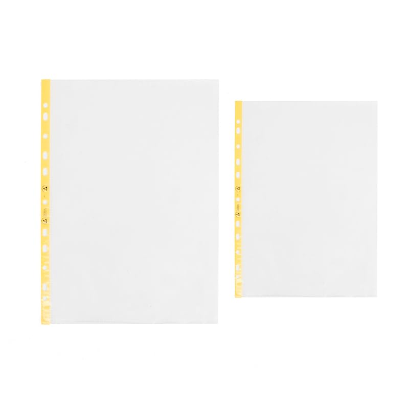 Kill Stat ESD Document Wallets, Clear Plastic Wallets A4 Size, Opaque, Pack of 100 Pieces, ESD Safe, Store Instructions