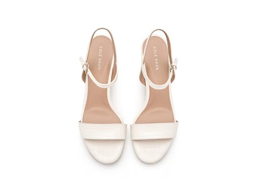Cole Haan Cole Haan Women's Sandals - Josie Block Heel, Powder Crocodile Print Leather, 5.5-B US