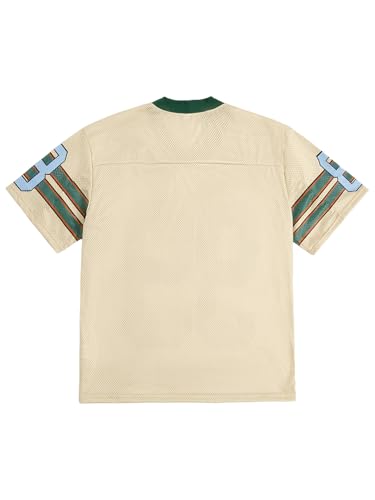 SOLY HUX Mens Jersey Y2k Baggy Shirts Graphic Tees Oversized V Neck Tshirts Summer Tops