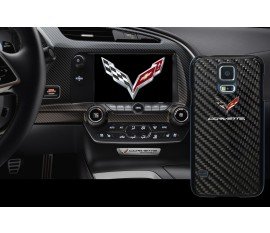 Corvette Central Hard Case - Black Color, Real Carbon Fiber Finish. Iphone 6/6S #TOP3