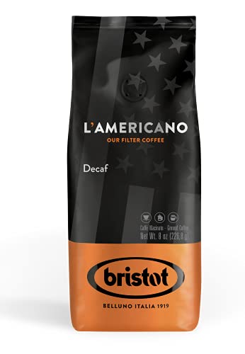 filter pack decaf coffee - Bristot L‘americano DECAF Filter Coffee | DECAF Ground Coffee | Filter | 8oz/226.8g