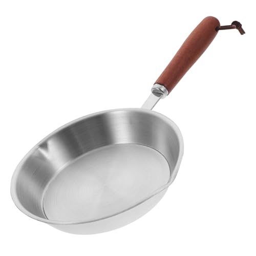 Ipetboom Sartén Inoxidable Antiadherente para Tortillas y Huevos Diseño Seguro y Antiescaldaduras para Cocina y Profesional