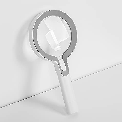 Daerzy Lupa de lente dupla 10X e 5X Lupa portátil Lente de lupa de grande diâmetro 3 níveis de brilh