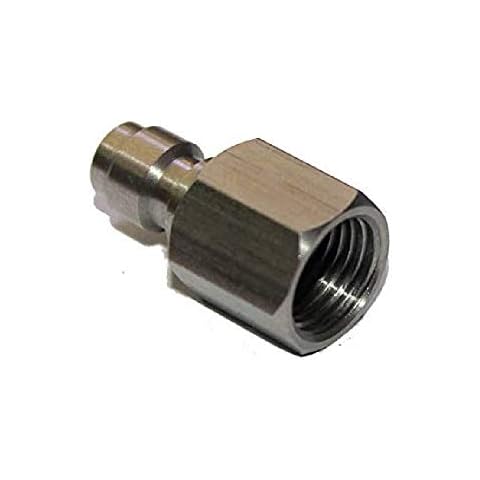 Flylock Universal 8mm 1/8" BSPP Female Thread Stainless Steel Quick-Disconnect Plug Adapter PCP Paintball Charging Fittings Cover